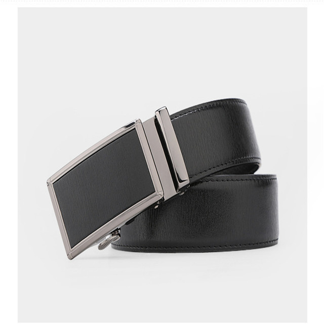 Authentic Men's Belt Leather Automatic Buckle Belt Korean Version of Business Leather Belt Manufacturers Direct Supply