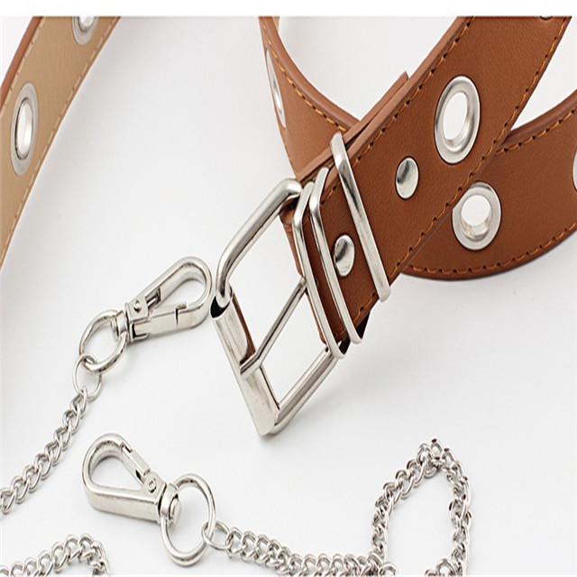 New Leather Belt Original Design Ring Ladies Belt Chain Punk Agitation Spot Supply