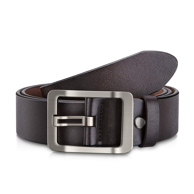 Manufacturers of Men's Leather Customized Leisure Hei Hei Cowhide Needle Buckle Belt with Gift Box Plant Tanned Real Leather Belt Body