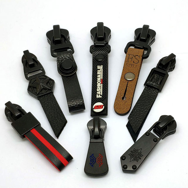 Wholesale Round Cloth Custom Metal Zipper Pull # 3 4 5 Zipper Slider with Lock