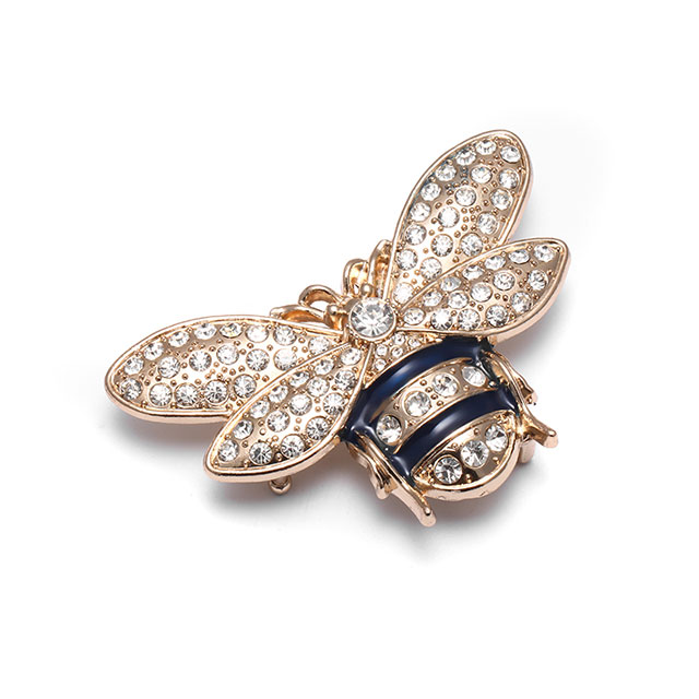 Decoration Fashion Women Shiny Diamond Lapel Pin Badge Low MOQ Custom