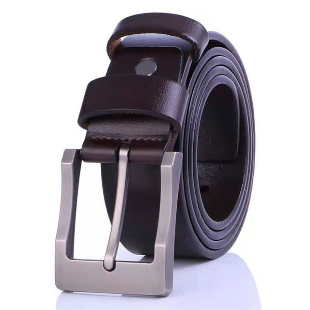 LY150929 Good Quality Cow Hide Belt With Alloy Buckle leather belt for men 