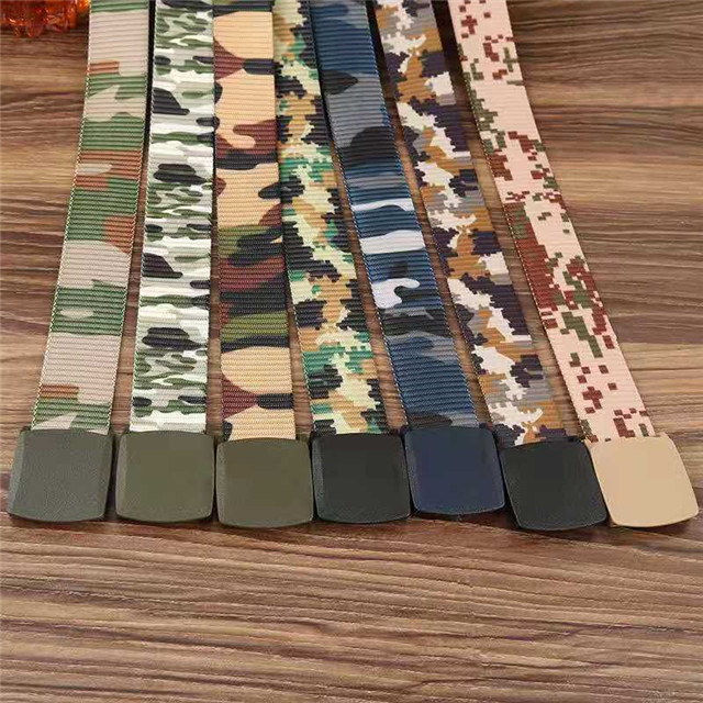 Custom Canvas Web Belts for Men Solid Color Military Style 1.5" Wide FlipTop Belt 