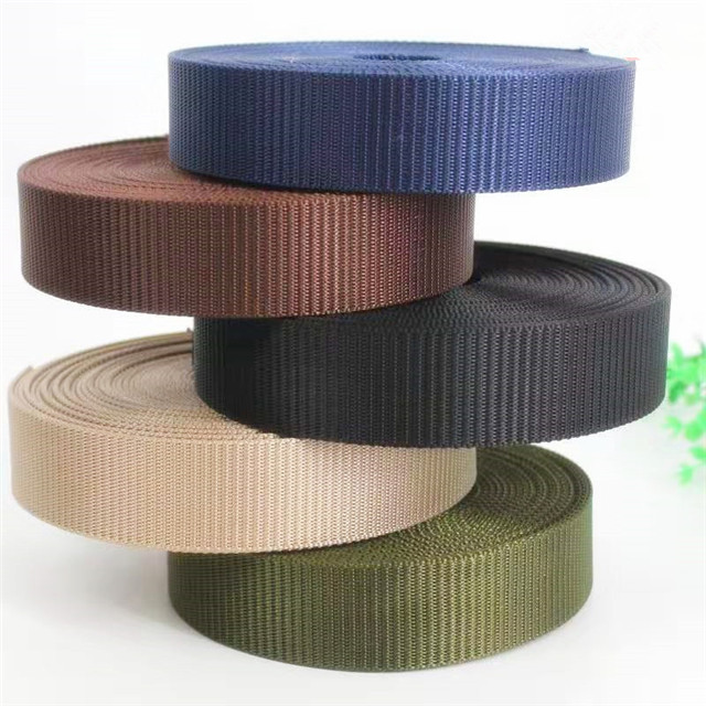  Factory Direct Sales 38mm Wide Polyester Imitation Nylon Tank Pattern Webbing Military Belt Bags Shoes And Hat Decoration Accessories