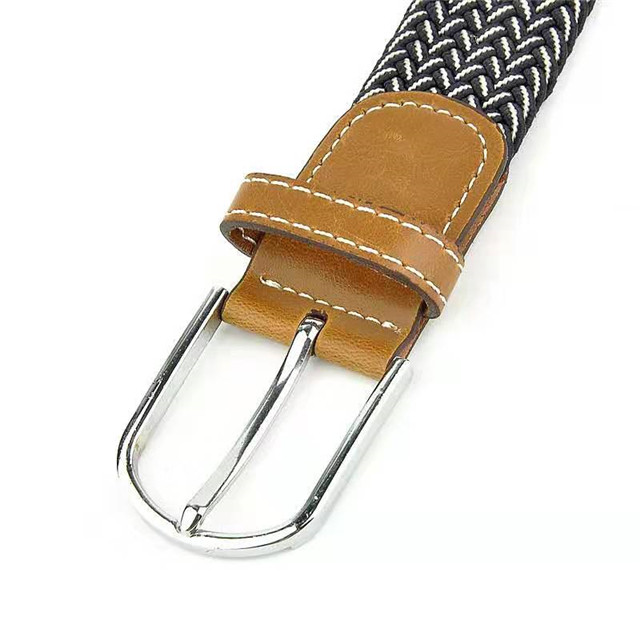 Popular Custom Men Western Elastic Stretch Braided Mens Waist Belt 