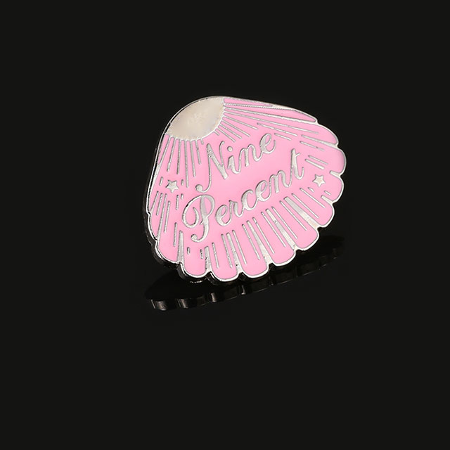 Lovely Shell Pink Badge Maker Hard Soft Enamel Pin Badge Custom For Clothing 