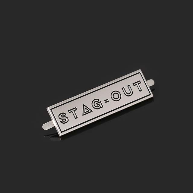 Hot Sell Hardware Accessories Engraved Gunmetal Name Logo Custom Metal Plates Labels Tags for Wallets