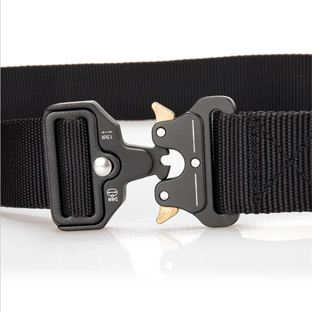 Free Laser Logo Men Waist Belt Adjustable Quick Release Nylon Cobra Buckle Military Belt 
